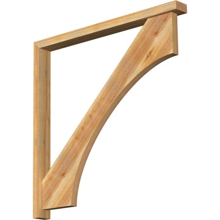 Westlake Block Rough Sawn Bracket W/ Offset Brace, Western Red Cedar, 4W X 44D X 44H